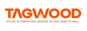Tagwood BBQ logo featured on a white background, emphasizing brand identity.