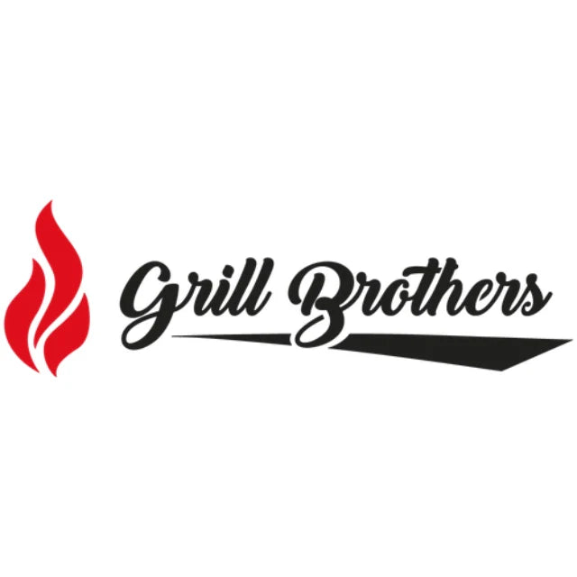 Logo of Grill Brothers featuring a stylized grill and flames, representing a barbecue brand.