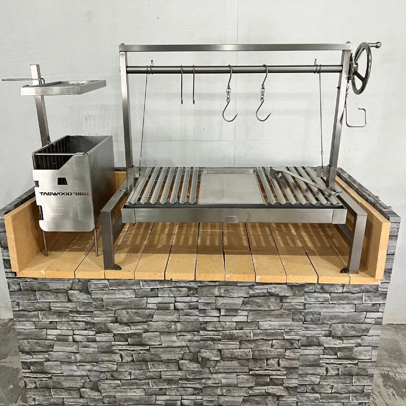 Tagwood BBQ Wood & Charcoal Built-In Argentine Grills