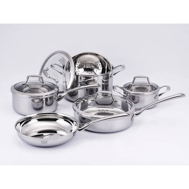 Kucht Culinary 3-Ply Stainless Steel 10 Piece Cookware Set, K16020