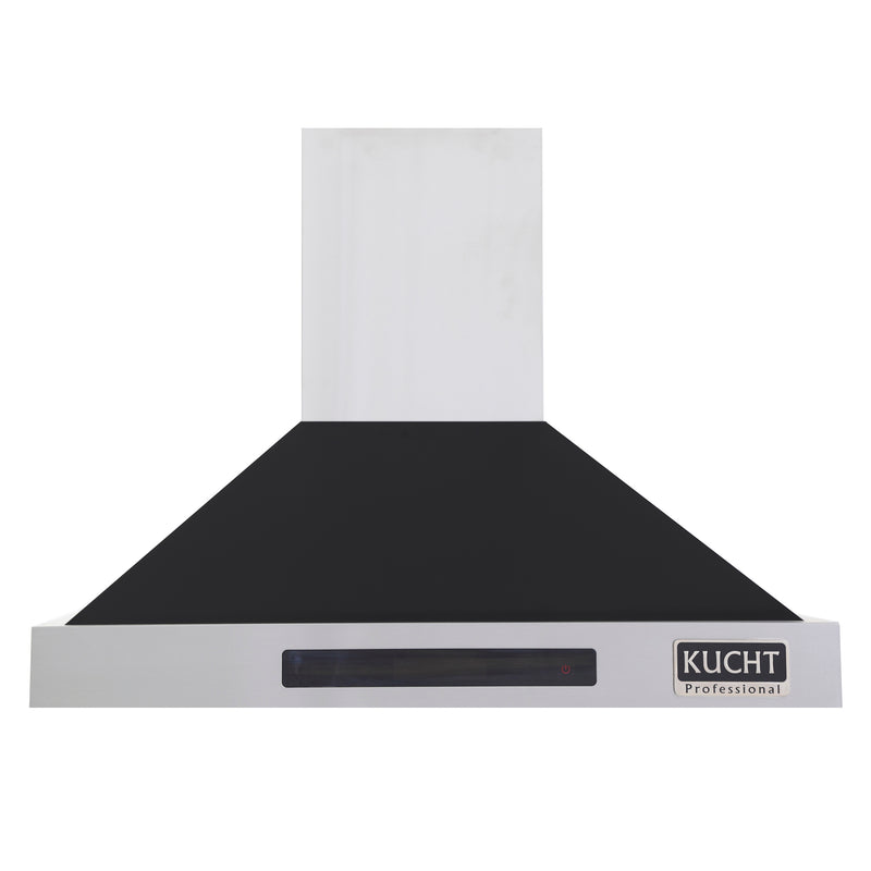 Kucht Professional 30" 900 CFM Wall Mount Range Hood in Black, Digital Controls, KRH3015-K