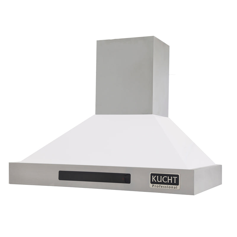 Kucht Professional 30" 900 CFM Wall Mount Range Hood in White, Digital Controls, KRH3015-W