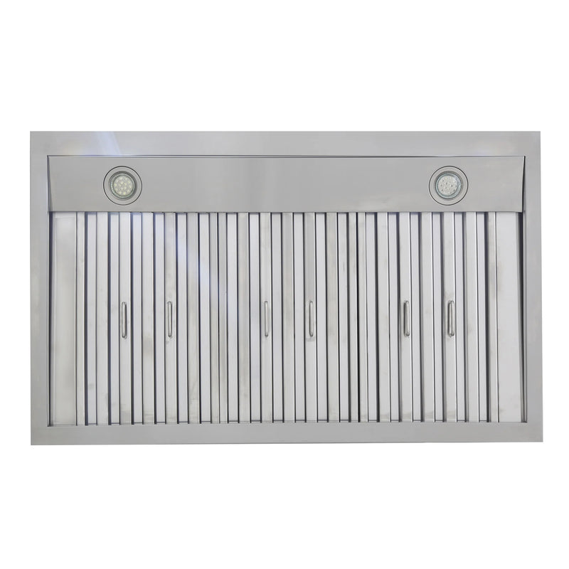 Kucht Professional 36" 900 CFM Wall Mount Range Hood in White, Digital Controls, KRH3615-W