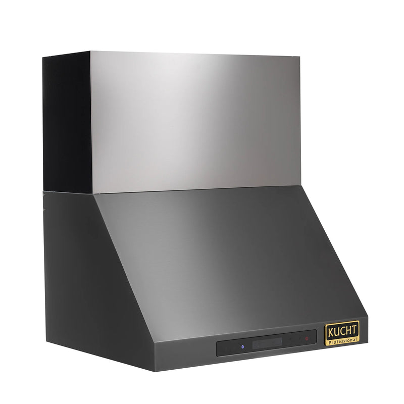 Kucht Professional 30" 900 CFM Wall Mount Range Hood in Titanium Stainless Steel, Digital Controls, KRH303A-C