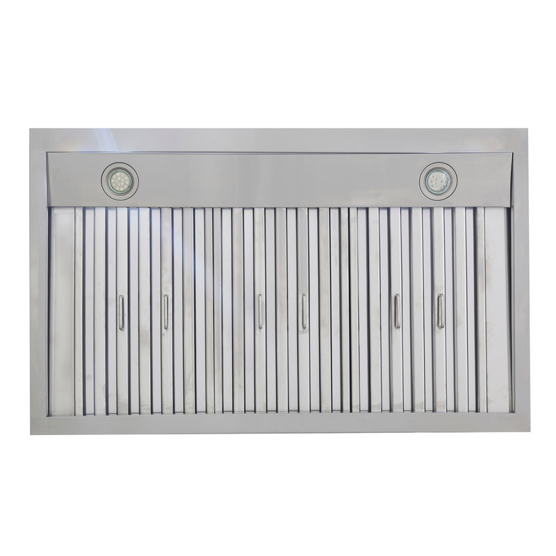 Kucht Professional 36" 900 CFM Wall Mount Range Hood in Black, Digital Controls, KRH3615-K