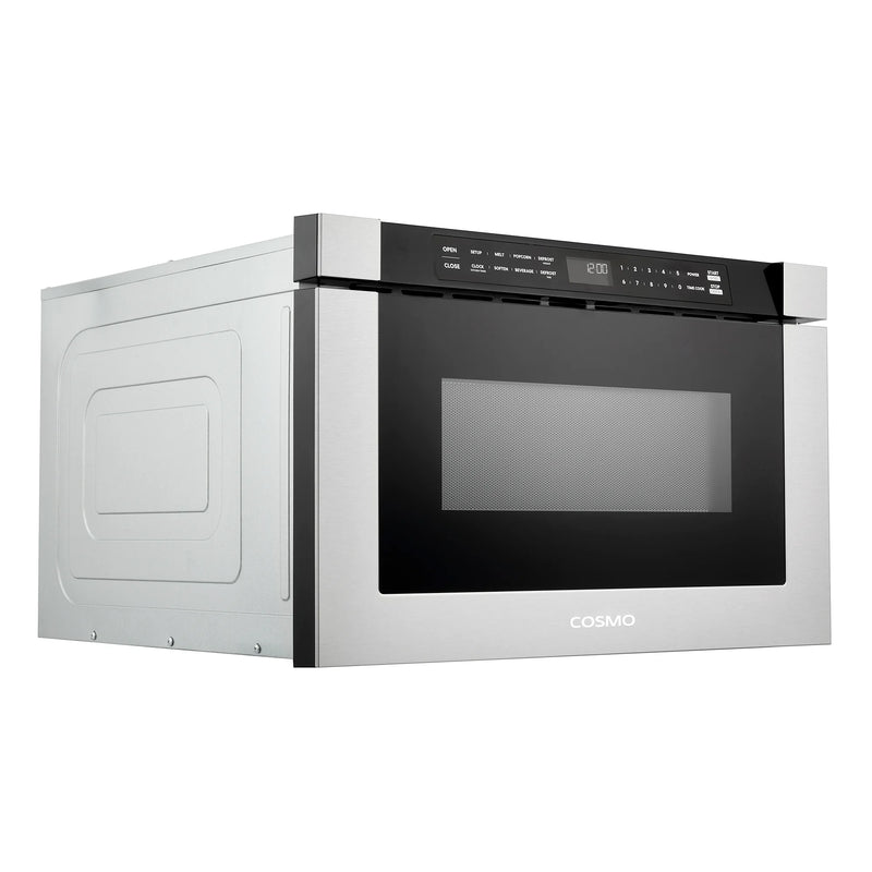 Cosmo 24" Built-in Microwave Drawer in Stainless Steel, 1.2 cu. ft. Capacity, 1000 Watts, 11 Power Levels, COS-12MWDSS-NH