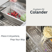 FORNO ACQUA 33 in. Drop-In/Undermount 3-Level MultiSINK Workstation Sink with Waterfall Faucet & Glass Rinser