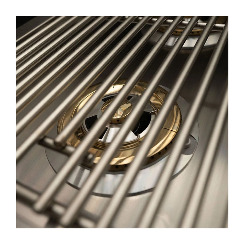 Kokomo Grills Professional Double Side Burner with dual 12,000 BTU brass burners and 304 stainless steel grates.