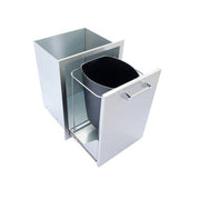 Kokomo Grills Outdoor Kitchen Stainless Steel Trash/Propane Pull-Out KO-TRHD with polished bar handle and smooth ball bearing glides