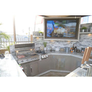 Kokomo Grills Outdoor Kitchen Stainless Steel Double Drawer KO-DD12 with 20” deep drawers, polished bar handles, and smooth ball bearing glides