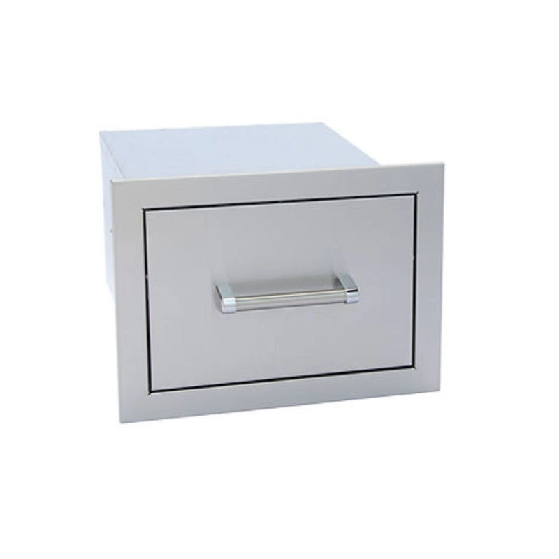 Kokomo Grills Outdoor Kitchen Stainless Steel Single Drawer KO-SD6 with 20” deep storage and polished bar handle in heavy 304 stainless steel.
