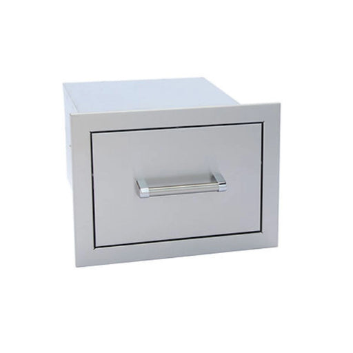 Kokomo Grills Outdoor Kitchen Stainless Steel Single Drawer KO-SD6 with 20” deep storage and polished bar handle in heavy 304 stainless steel.