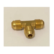Kokomo Grills 3/8 Inch Flare Fitting Tee 3 Way Hook up brass gas connector for BBQ grill and side burner hookups