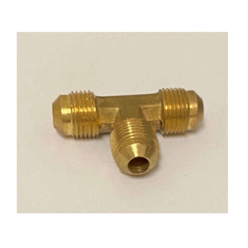 Kokomo Grills 3/8 Inch Flare Fitting Tee 3 Way Hook up brass gas connector for BBQ grill and side burner hookups