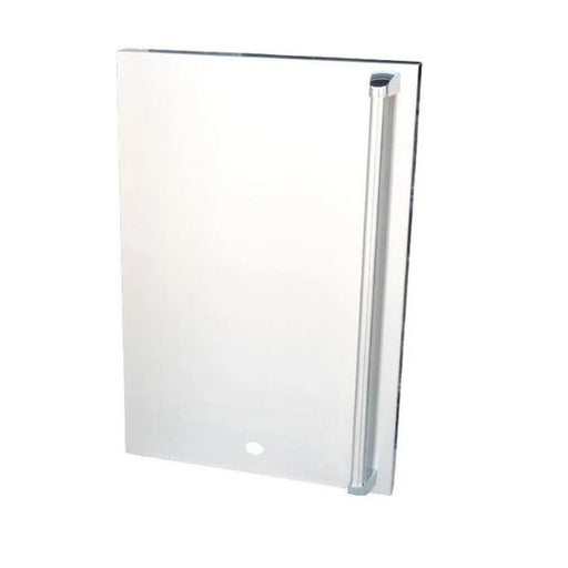 Kokomo Grills Fridge Door Sleeve KO-FDS in stainless steel with polished handle for classic series fridge upgrade and damage concealment.