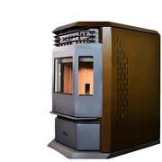 Modern stove with brown and gray design on a white background