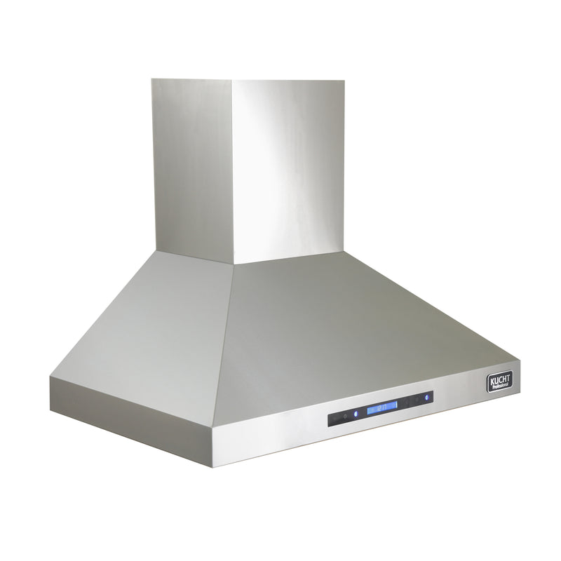 Kucht Professional 30" 900 CFM Wall Mount Range Hood in Stainless Steel, Digital Controls, KRH3010A