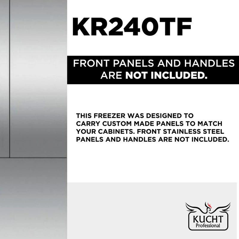 Kucht 24" 12.4 Cu. Ft. Built-In Counter-Depth Freezer in Panel Ready, KR240TF
