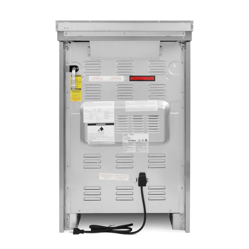 Cosmo 24" Nebula Collection 2.73 cu. ft. Freestanding Gas Range in Stainless Steel, Convection Oven, 4 Sealed Burners, COS-244AGC