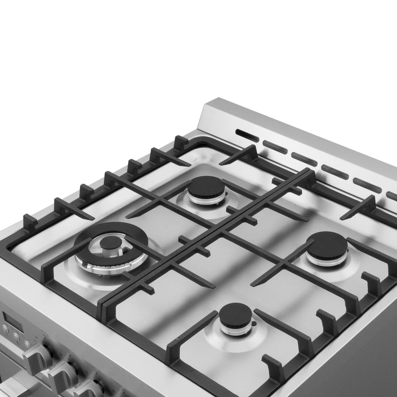 Cosmo 24" Nebula Collection 2.73 cu. ft. Freestanding Gas Range in Stainless Steel, Convection Oven, 4 Sealed Burners, COS-244AGC