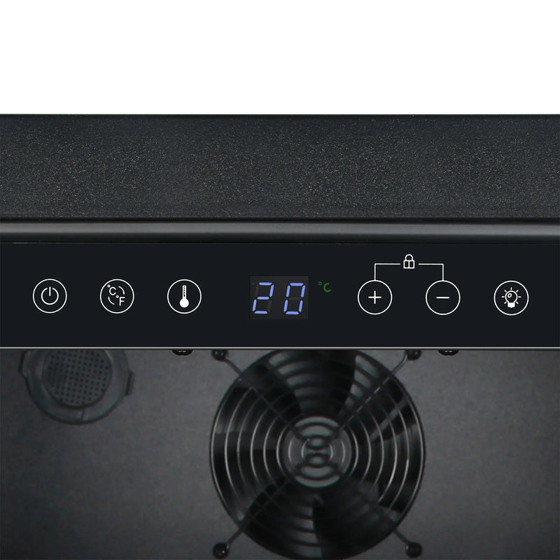 Cosmo 24" Lumin Collection Wine Cooler in Matte Black, 52-Bottle Capacity, LED Lighting, COS-24BIWCS-BK