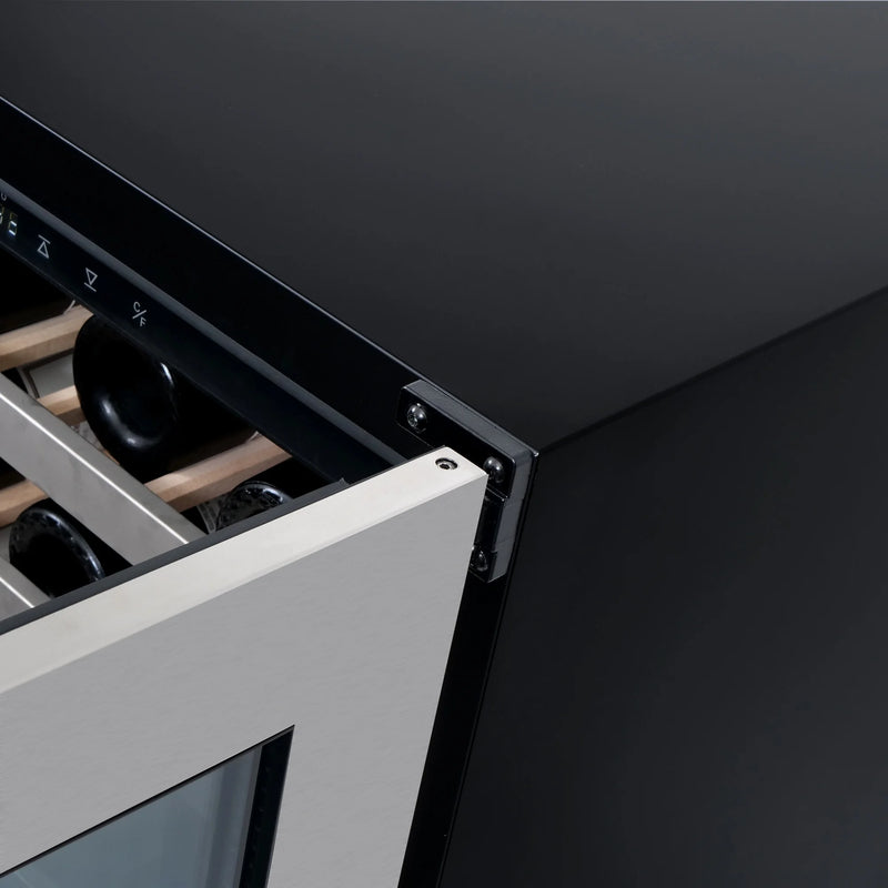 Cosmo 24" Single Zone Compressor Wine Cooler in Stainless Steel, 48-Bottle Capacity, Digital Touchpad Control, COS-24BIWCS