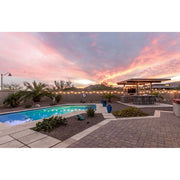 Kokomo Grills Key Largo Outdoor Kitchen with built-in BBQ grill, 15x15 patio cover, stainless steel, modular design by poolside.