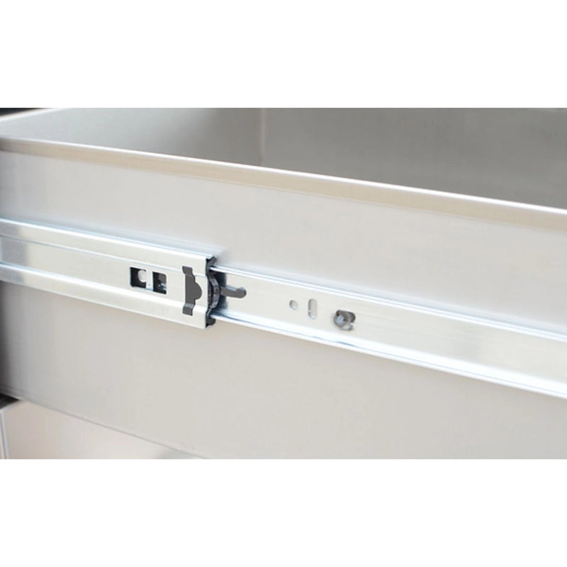 Kokomo Grills Outdoor Kitchen Stainless Steel Triple Drawer KO-TD18 with smooth ball bearing glides and heavy 304 stainless steel construction.