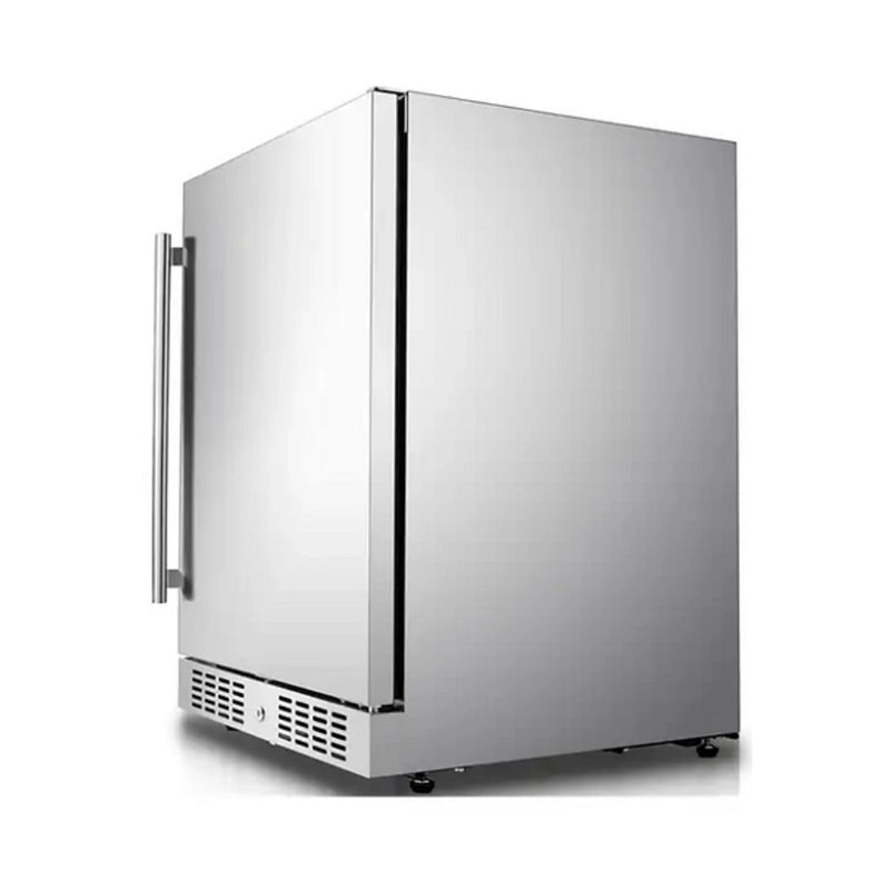 Kokomo Grills Professional Luxury Outdoor Kitchen Refrigerator KO-LUX-FRIDGE stainless steel 24” built-in with reversible handle and 5.5 cu ft capacity