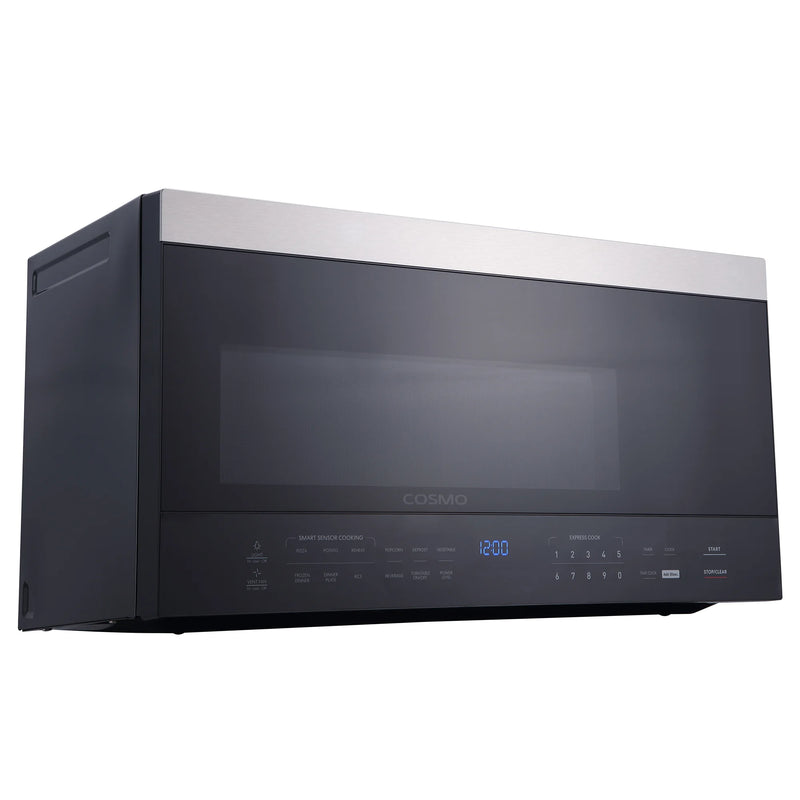 Cosmo 30" Over-the-Range Microwave in Stainless Steel, 1000W, Sensor Reheat and Cook, COS-3016ORM1SS
