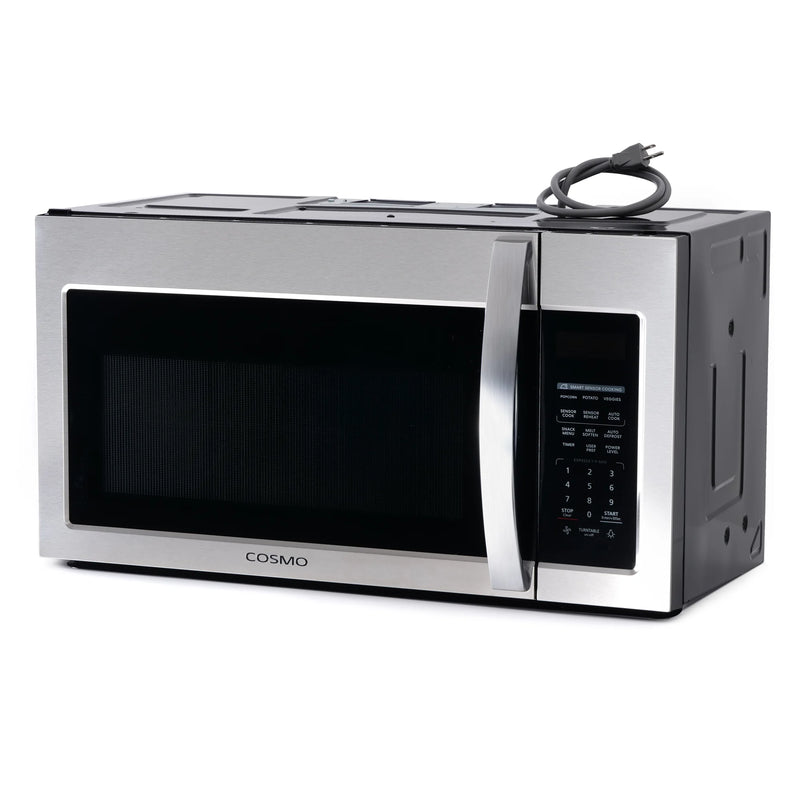 Cosmo 30" Over-the-Range Microwave in Stainless Steel, 1.9 cu. ft., 1000W, Smart Sensor Cooking, COS-3019ORM2SS