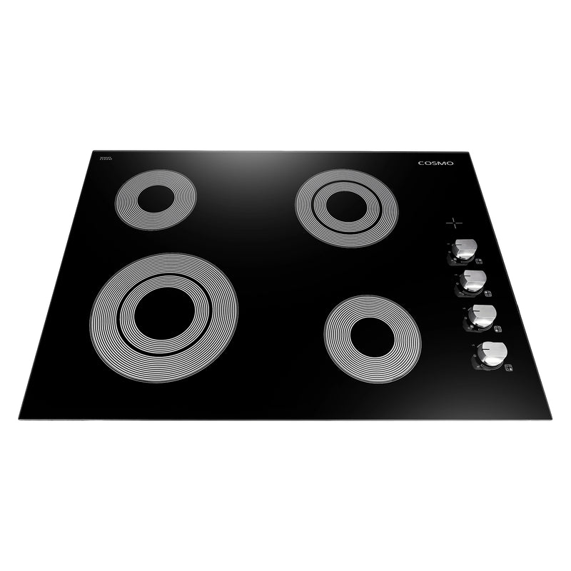 Cosmo 30" Electric Cooktop in Black, 4 Burners, Dual Zone Elements, COS-304ECC