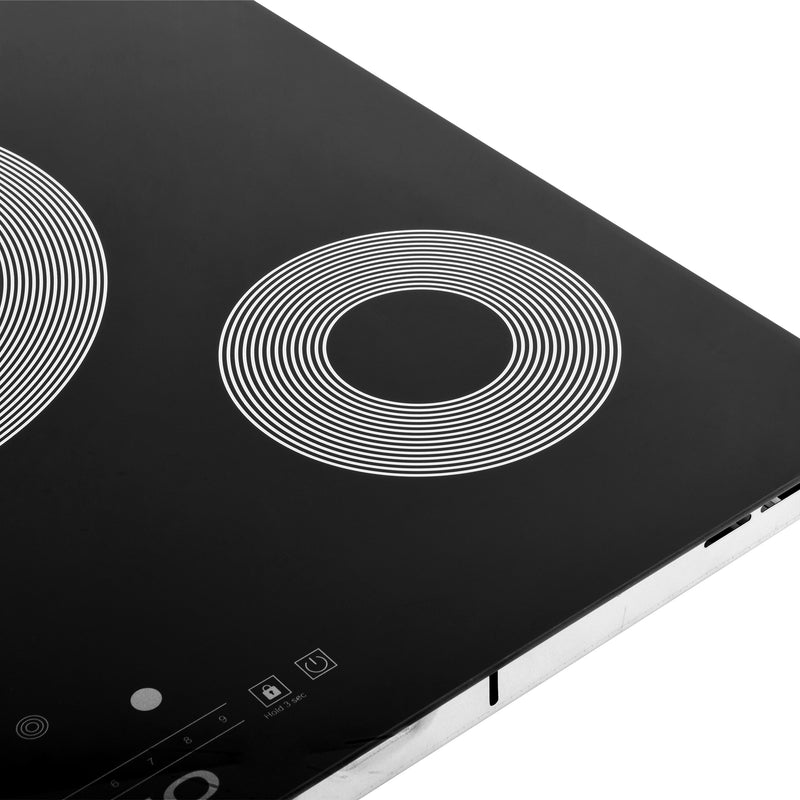 Cosmo 30" Electric Ceramic Glass Cooktop, Triple Zone Element, Sync Burners, Hot Surface Indicator Light, COS-304TBECC