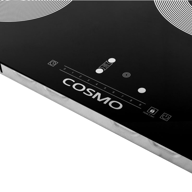 Cosmo 30" Electric Ceramic Glass Cooktop, Triple Zone Element, Sync Burners, Hot Surface Indicator Light, COS-304TBECC