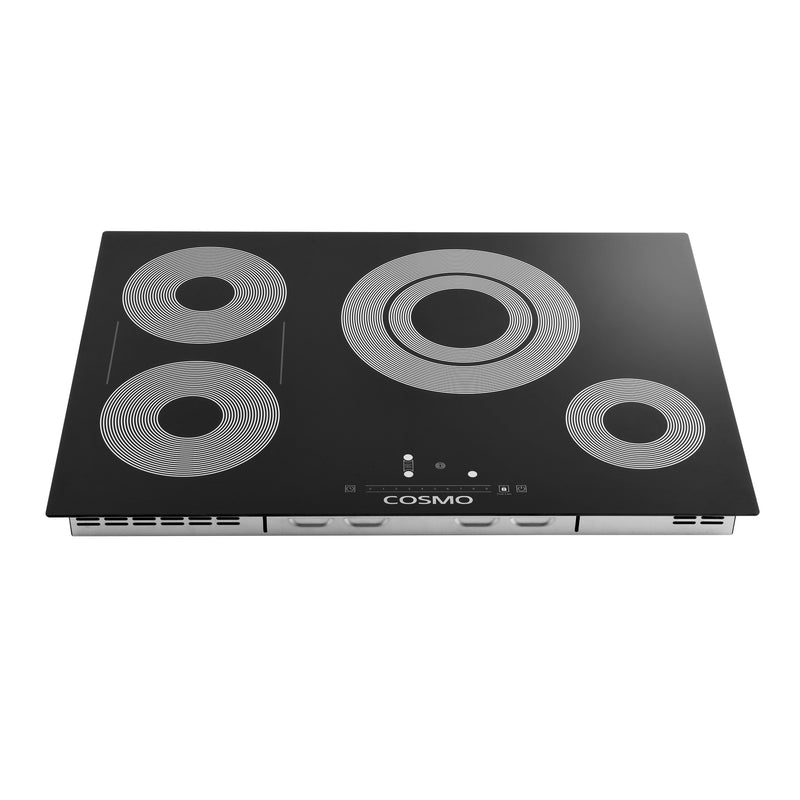 Cosmo 30" Electric Ceramic Glass Cooktop, Triple Zone Element, Sync Burners, Hot Surface Indicator Light, COS-304TBECC