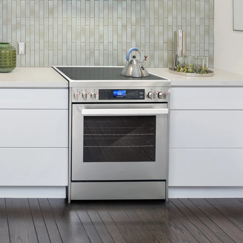 Cosmo 30" Vista Collection 5.0 cu. ft. Freestanding Electric Range in Stainless Steel, True Convection, 5 Burners, COS-305AERC