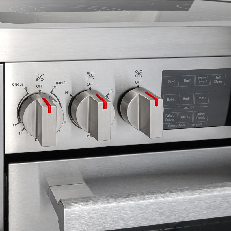 Cosmo 30" Vista Collection 5.0 cu. ft. Freestanding Electric Range in Stainless Steel, True Convection, 5 Burners, COS-305AERC