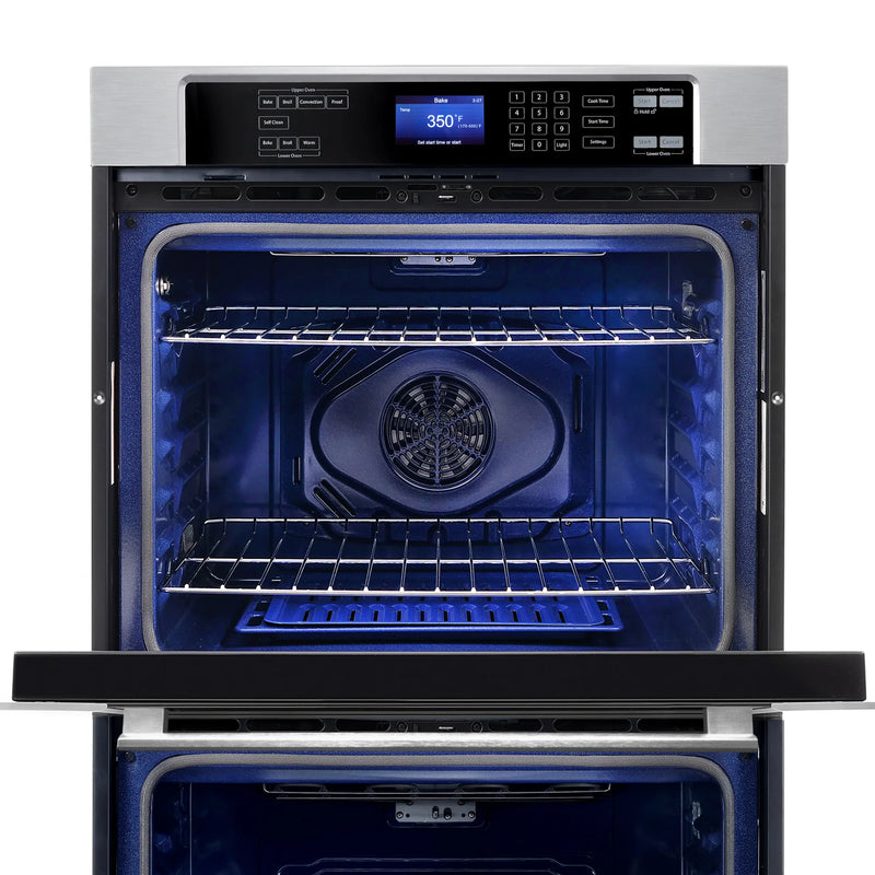 Cosmo 30" Haven Collection Double Electric Wall Oven in Stainless Steel, True Convection, Self-Cleaning, COS-30EDWC