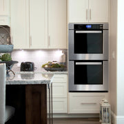 Cosmo 30" Haven Collection Double Electric Wall Oven in Stainless Steel, True Convection, Self-Cleaning, COS-30EDWC