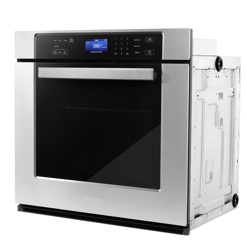 Cosmo 30" Haven Collection Single Electric Wall Oven in Stainless Steel, True Convection, Self-Cleaning, COS-30ESWC