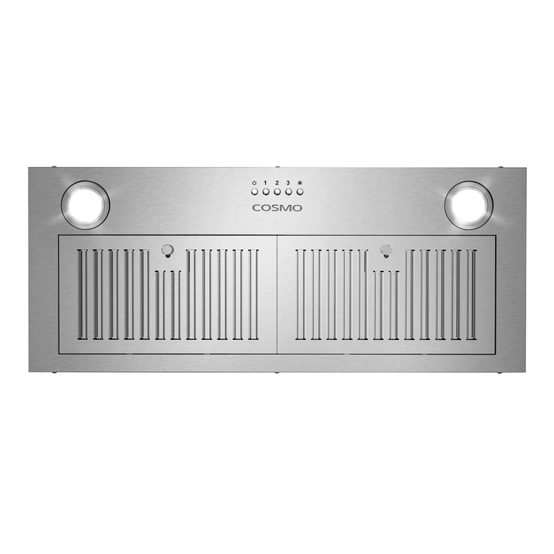 Cosmo 30" Lumin Collection Ducted Insert Range Hood in Stainless Steel, 380 CFM, LED Lights, COS-30IRHP
