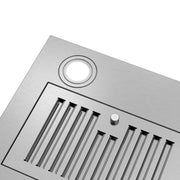 Cosmo 36" Lumin Collection Ducted Insert Range Hood in Stainless Steel, 380 CFM, LED Lights, COS-36IRHP