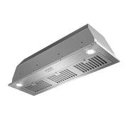 Cosmo 36" Lumin Collection Ducted Insert Range Hood in Stainless Steel, 380 CFM, LED Lights, COS-36IRHP