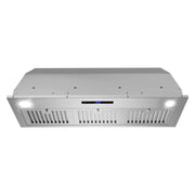 Cosmo 36" Lumin Collection Insert Range Hood in Stainless Steel, 380 CFM, Touch Controls, LED Lights, COS-36IRHS