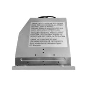 Cosmo 36" Lumin Collection Insert Range Hood in Stainless Steel, 380 CFM, Touch Controls, LED Lights, COS-36IRHS