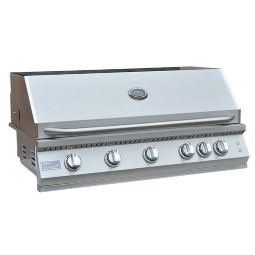 Kokomo Grills 40” Professional Built in Gas Grill with 5 stainless steel burners, temperature gauge, and heavy-duty construction.