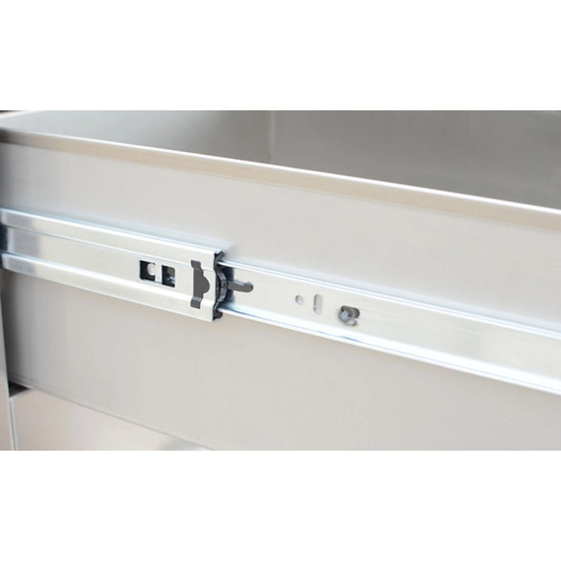Kokomo Grills Outdoor Kitchen Stainless Steel Single Drawer KO-SD6 with smooth ball bearing glides and polished bar handle in heavy 304 stainless steel.