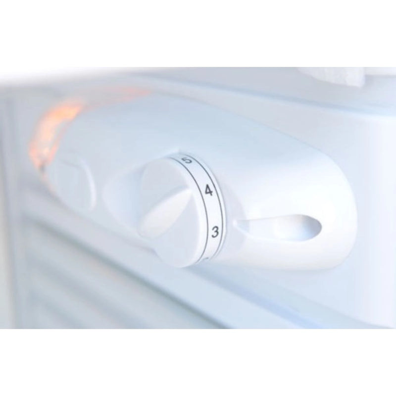 Kokomo Grills Built-In Outdoor Kitchen Refrigerator KO-FRIDGE with adjustable white temperature control dial and built-in cooling system.