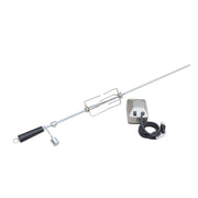 Kokomo Grills Now We're Grilling Kombo Pack rotisserie accessory with stainless steel rod and electric motor for versatile grilling.