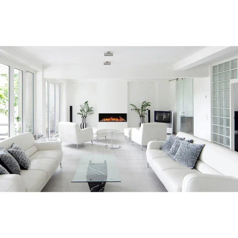 Amantii Panorama Tru View Slim 30" 3-Sided Built In Indoor/Outdoor Electric Fireplace